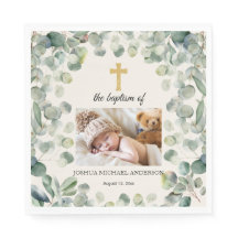 Eucalyptus Goud Kruis Religieus Doopsel Foto