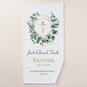 Eucalyptus Goud Lijst Orthodoxe doopgift Badhanddoek