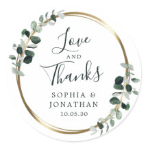 Eucalyptus Goud Metallic Trouw Geschenk Bedankt