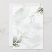 Eucalyptus goud moderne minimale elegante bruiloft (Achterkant)