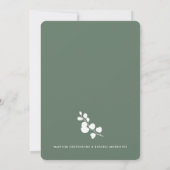 Eucalyptus Goud Spatten Groene Huwelijk Kaart (Achterkant)