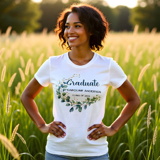 Eucalyptus Goud Vier Afgestudeerde T-shirt