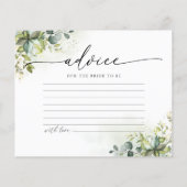 Eucalyptus Goud Vrijgezellenfeest Advies Kaart (Achterkant)