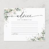 Eucalyptus Goud Vrijgezellenfeest Advies Kaart (Achterkant)