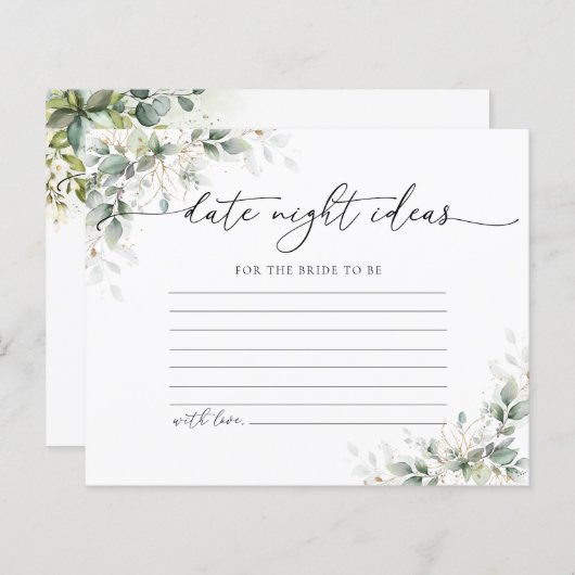 Eucalyptus Goud Vrijgezellenfeest Datum Nachtideeë (Voorkant / Achterkant)