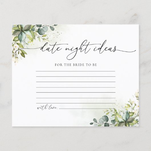 Eucalyptus Goud Vrijgezellenfeest Datum Nachtideeë (Achterkant)