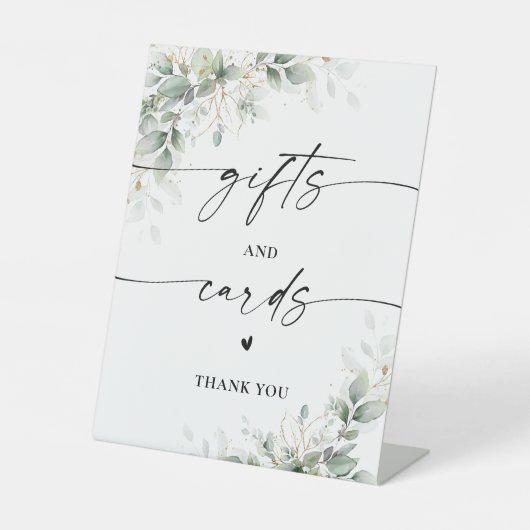 Eucalyptus Goud Vrijgezellenfeest Geschenken en Ka Reclamebord Met Voetstuk (Voorkant)