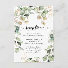 Eucalyptus Goud Watercolor Ontvangst Envelop Auto Informatiekaartje