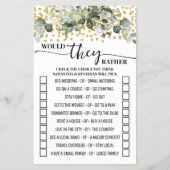 Eucalyptus goud willen ze liever douchen spel Kaar Flyer (Voorkant)