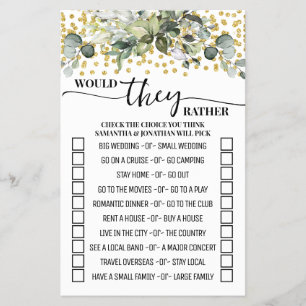 Eucalyptus goud willen ze liever douchen spel Kaar Flyer