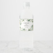 Eucalyptus Gouden Bladeren Bruiloft Waterfles Etiket (Voorkant)