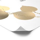 Eucalyptus gouden bruiloft poster (Hoek)