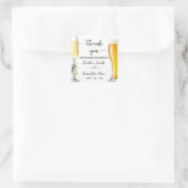 Eucalyptus Gouden Bubbels & Brouwsels Dank u Douch Vierkante Sticker (Tas)