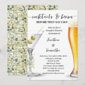 Eucalyptus Gouden Cocktails & Brouwsels Koppels Do Kaart (Voorkant / Achterkant)