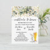 Eucalyptus Gouden Cocktails en Brews Koppels Douch Kaart (Staand voorkant)