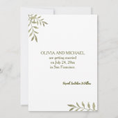 Eucalyptus Gouden Geometrisch Frame Bewaar de Datu Kaart (Achterkant)