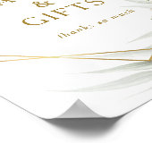 Eucalyptus Gouden Geometrische Kaarten en Cadeaus  Poster (Hoek)