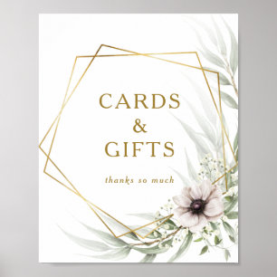 Eucalyptus Gouden Geometrische Kaarten en Cadeaus  Poster
