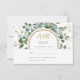 Eucalyptus Gouden Glitter - Green Wedding RSVP 1