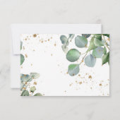 Eucalyptus Gouden Glitter - Green Wedding RSVP 2 (Achterkant)