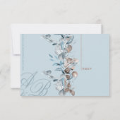 Eucalyptus Gouden Glitter - Green Wedding RSVP 2 Kaartje (Achterkant)