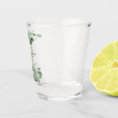 Eucalyptus Gouden Glitter - Groene bruiloft Shot Glas (Rechts)