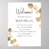 Eucalyptus gouden huwelijksprogramma  poster (Voorkant)