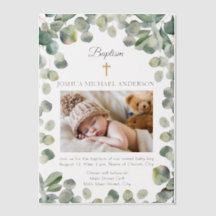 Eucalyptus Gouden Kruis Baby Doopsel Foto
