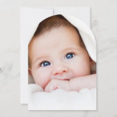 Eucalyptus Gouden Kruis Foto Boog Doop Kaart (Achterkant)