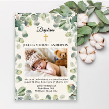 Eucalyptus Gouden Kruis Religieuze Doop Foto