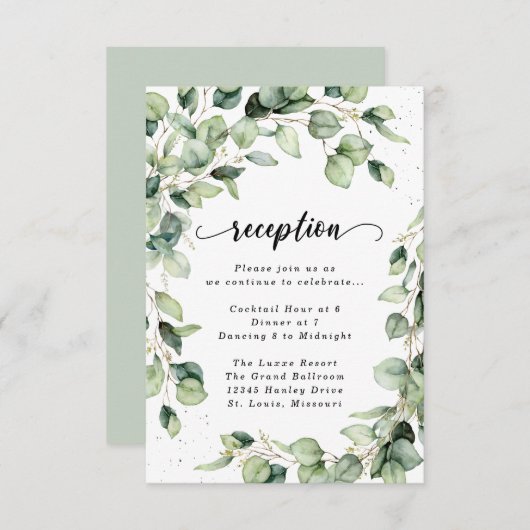 Eucalyptus Gouden Waterverf Opvangbehuizingswagen Informatiekaartje (Voorkant / Achterkant)