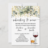 Eucalyptus Gouden Whiskey en Wijn Koppels Douche Kaart (Voorkant)