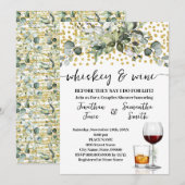 Eucalyptus Gouden Whiskey en Wijn Koppels Douche Kaart (Voorkant / Achterkant)