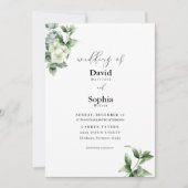 Eucalyptus Grace bruiloft uitnodiging (Voorkant)