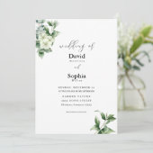 Eucalyptus Grace bruiloft uitnodiging (Staand voorkant)