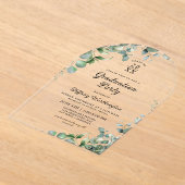 Eucalyptus Graduation Party Acryl Uitnodigingen (Laagn)