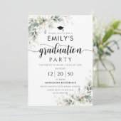 Eucalyptus Graduation Party Uitnodiging (Staand voorkant)