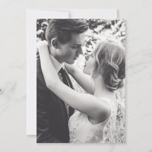 Eucalyptus green 1e bruiloft vow-verlenging kaart (Achterkant)