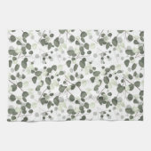 Eucalyptus Green-bladpatroon Theedoek (Horizontaal)