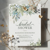 Eucalyptus Green Blue Bridal Shower Uitnodiging Briefkaart