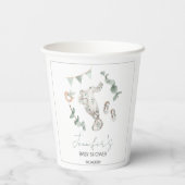 Eucalyptus green boho boy baby shower papieren bekers (Achterkant)