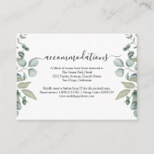 Eucalyptus Green Bruiloft hotelaccommodaties