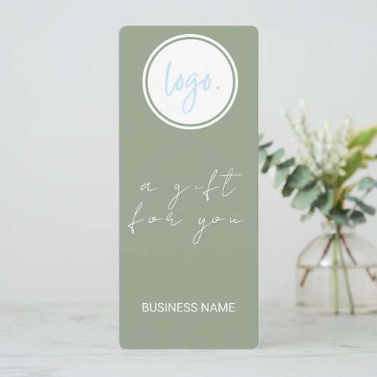 EUCALYPTUS GREEN BUSINESS LOGO CADEAUBON (Staand voorkant)