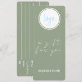 EUCALYPTUS GREEN BUSINESS LOGO CADEAUBON (Voorkant / Achterkant)