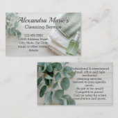 Eucalyptus Green Cleaning Service Huishouding Visitekaartje (Voorkant / Achterkant)