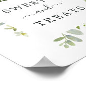 Eucalyptus Green Foliage Dessert Square Table Sign Poster (Hoek)