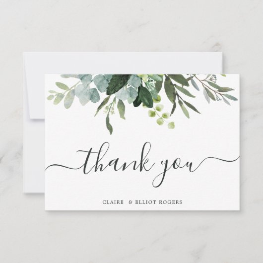 Eucalyptus Green Foliage Foto Bedankkaart (Voorkant)