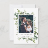 Eucalyptus Green Foliage Foto Hartelijk dank Bedankkaart (Voorkant)