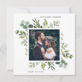 Eucalyptus Green Foliage Foto Hartelijk dank Bedankkaart (Voorkant)