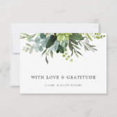 Eucalyptus Green Foliage Hartelijk dank Bedankkaart (Voorkant)